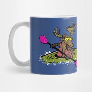 Kayaking Alaskan Moose, Creep Werks Moose in a Kayak Mug